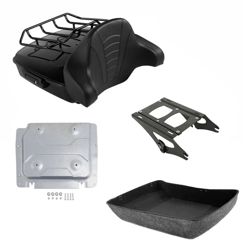 Chopped Trunk Backrest Mount Rack Plate for Harley CVO Road Glide (2014–2026)