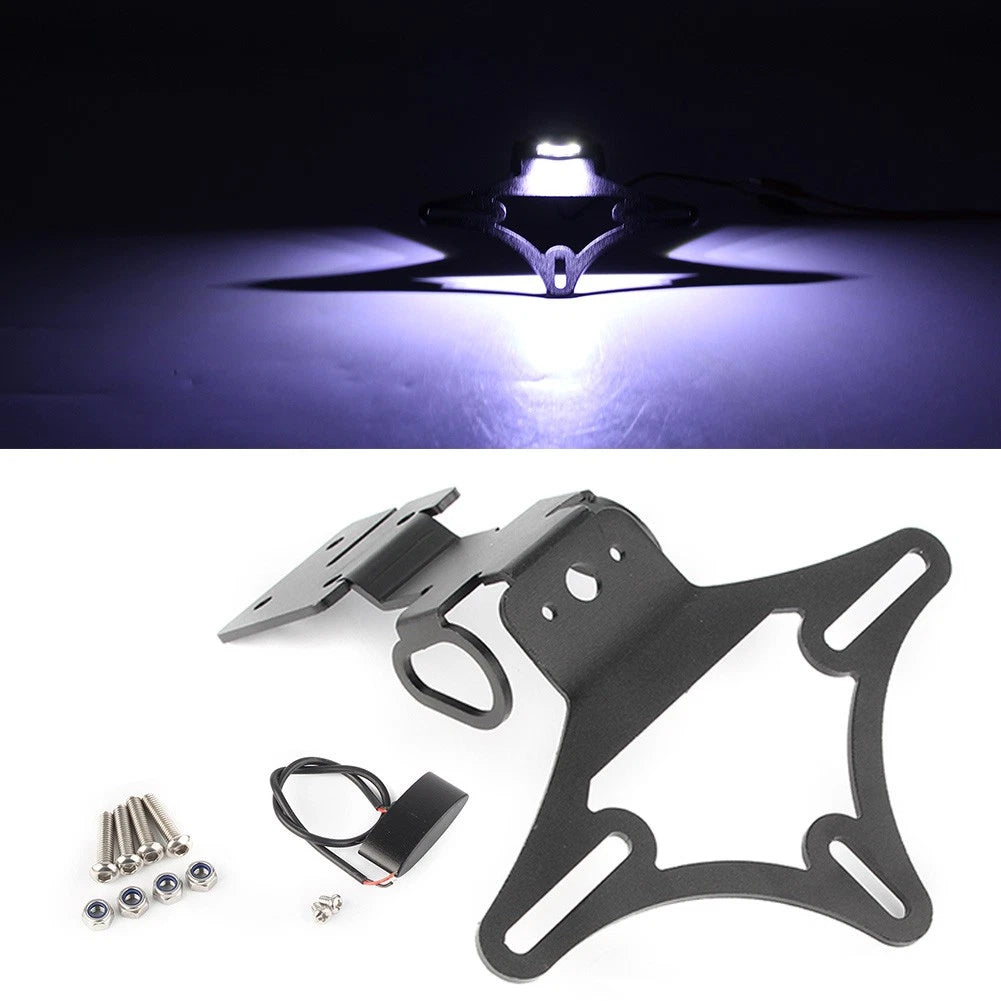 LED Fender Eliminator License Plate Holder Bracket Kit for Yamaha R6 (2017–2018)