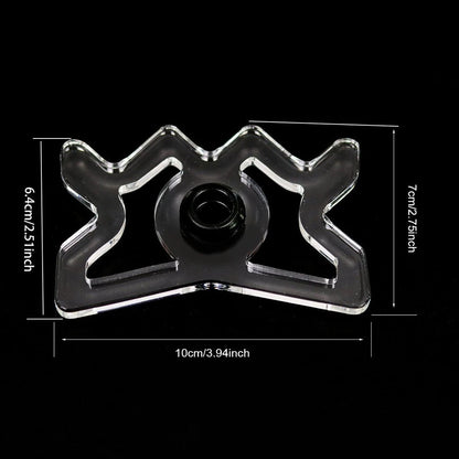 Billiard Cue Bridge Head Crown Shape Clear Acrylic for Snooker Pool