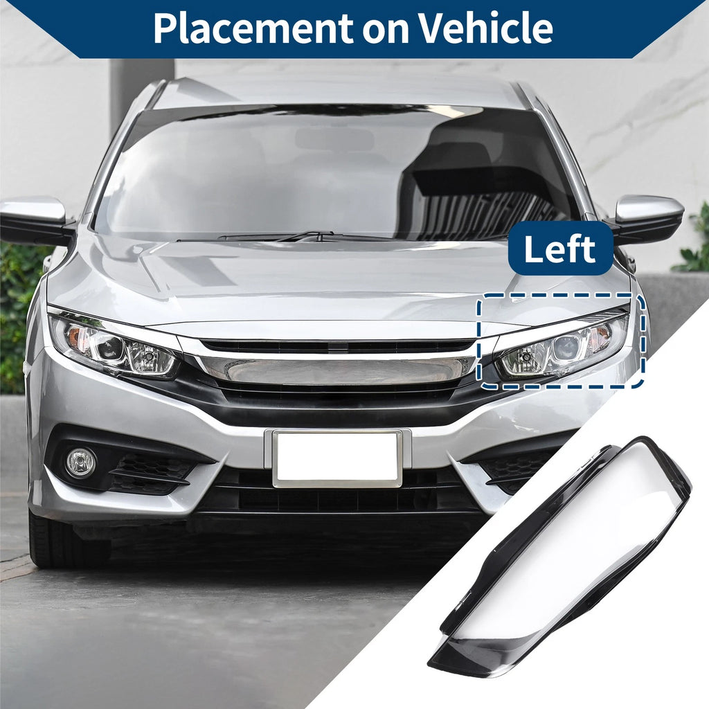 Front Left Headlight Lens Cover for Audi A4 (2013–2019)