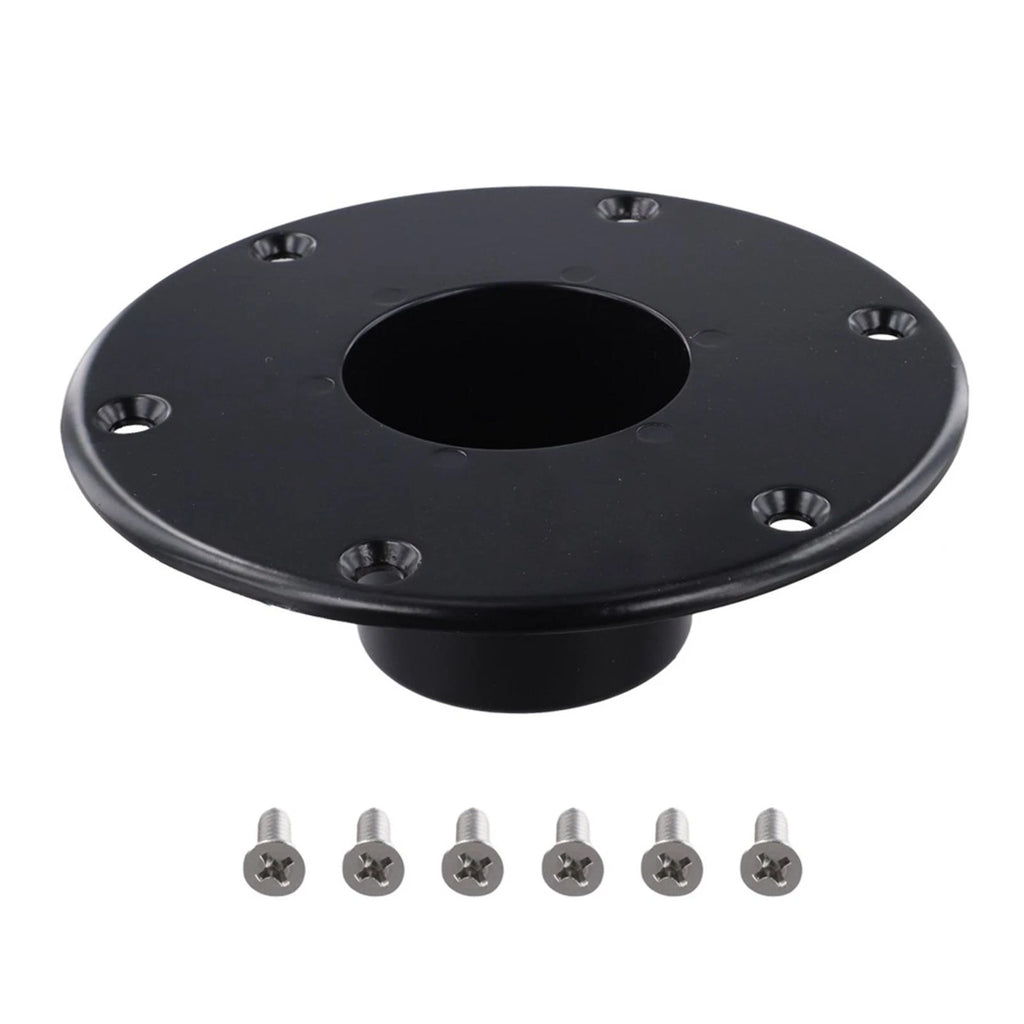 Black Aluminum RV Table Leg Base Round Flush Mount for RV Tables