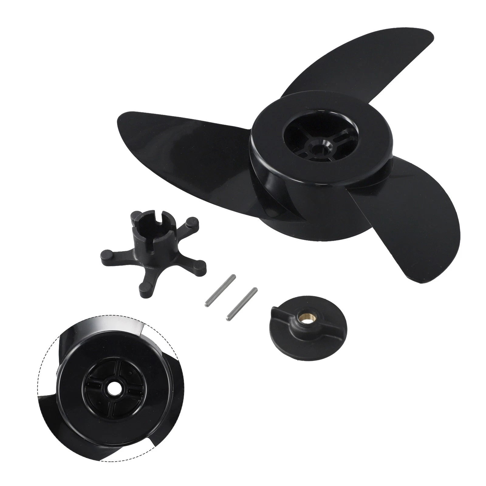 3-Blade Propeller for Electric Motor (Black)