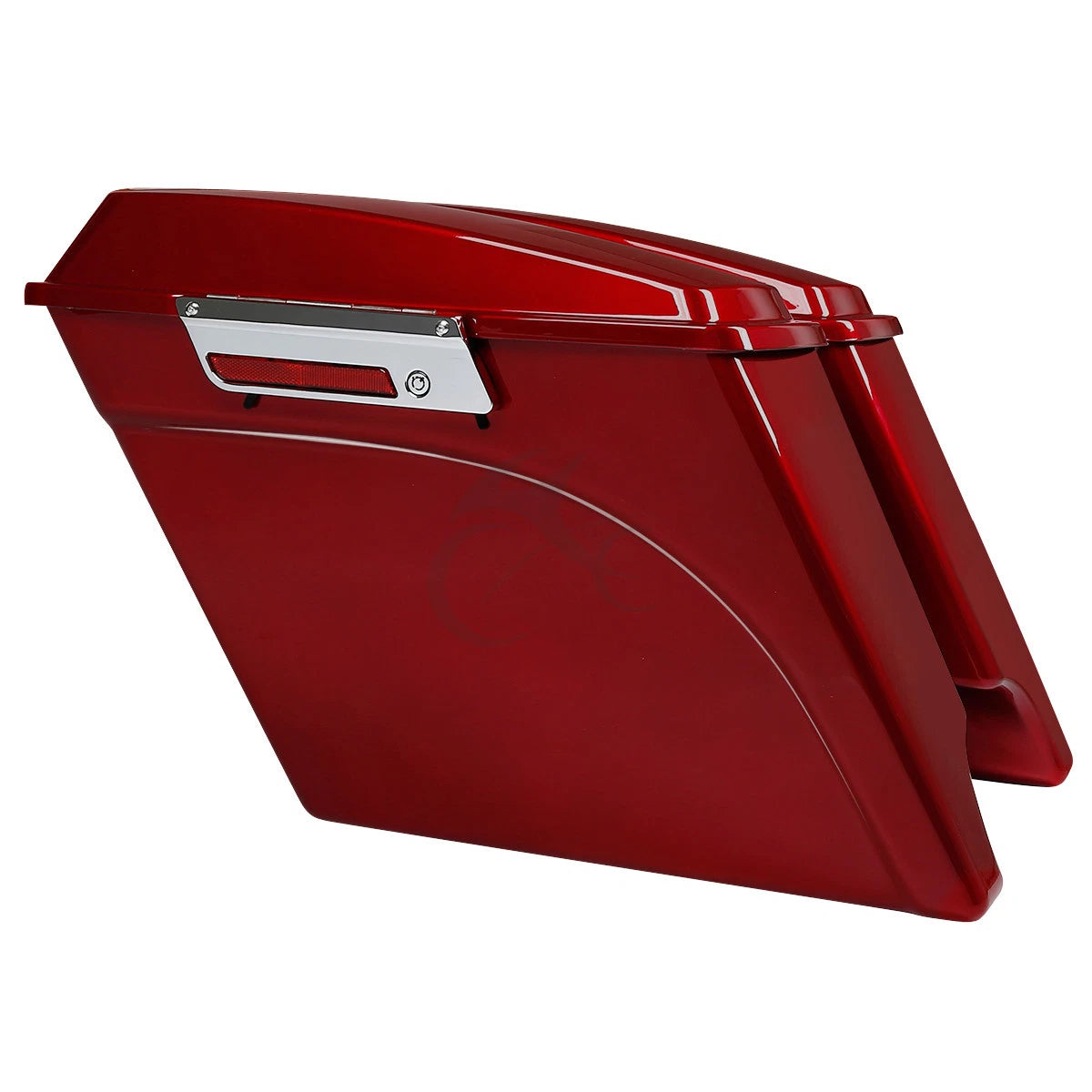 5" Stretched Red Saddlebags for Harley Softail Springer (1984–2017)
