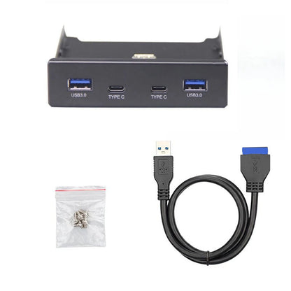 3.5 Inch Front Panel USB Expansion Adapter for PC (4 Ports)