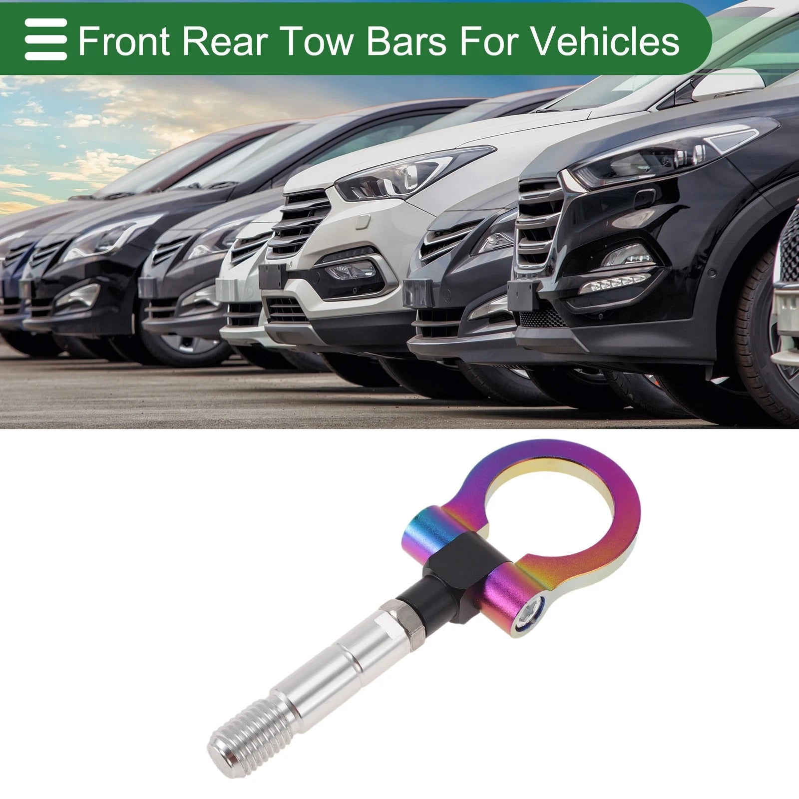 Front Rear Tow Hook Replacement for Mazda RX-8 2003-2008 11mm Aluminum Alloy