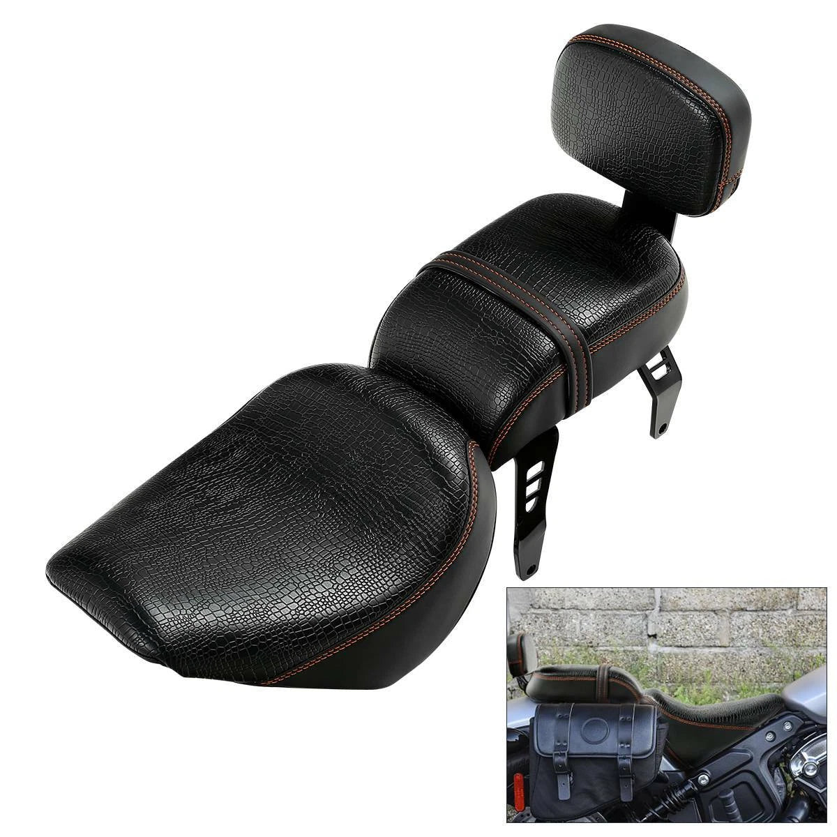 Driver & Passenger Seat Backrest Pad for Indian Scout Bobber (2018–2023)