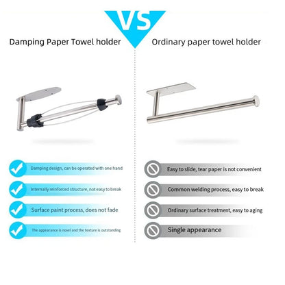Adjustable Paper Towel Holder for Walls and Cabinets