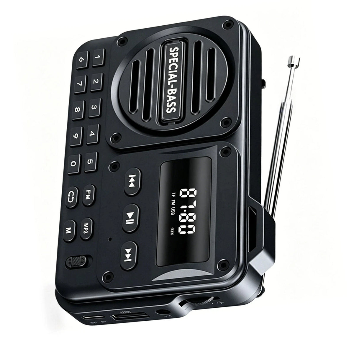 Bluetooth Speaker FM Radio MP3 Player with USB TF Card and LED