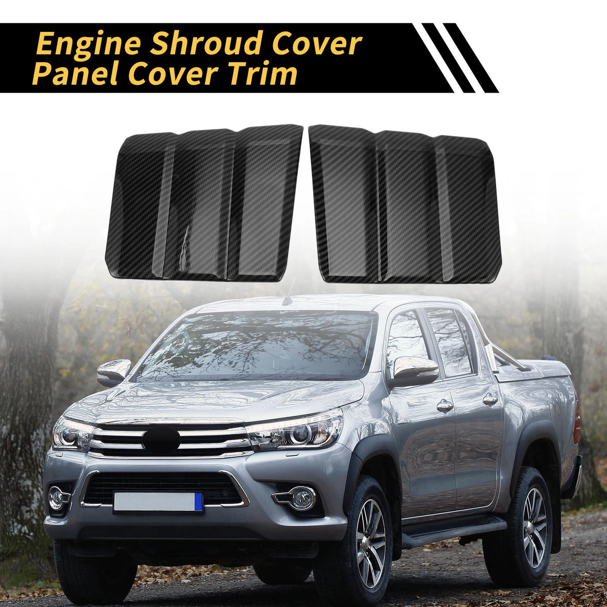 Carbon Fiber Engine Shroud Cover Set for Toyota Tundra (2022–2024)