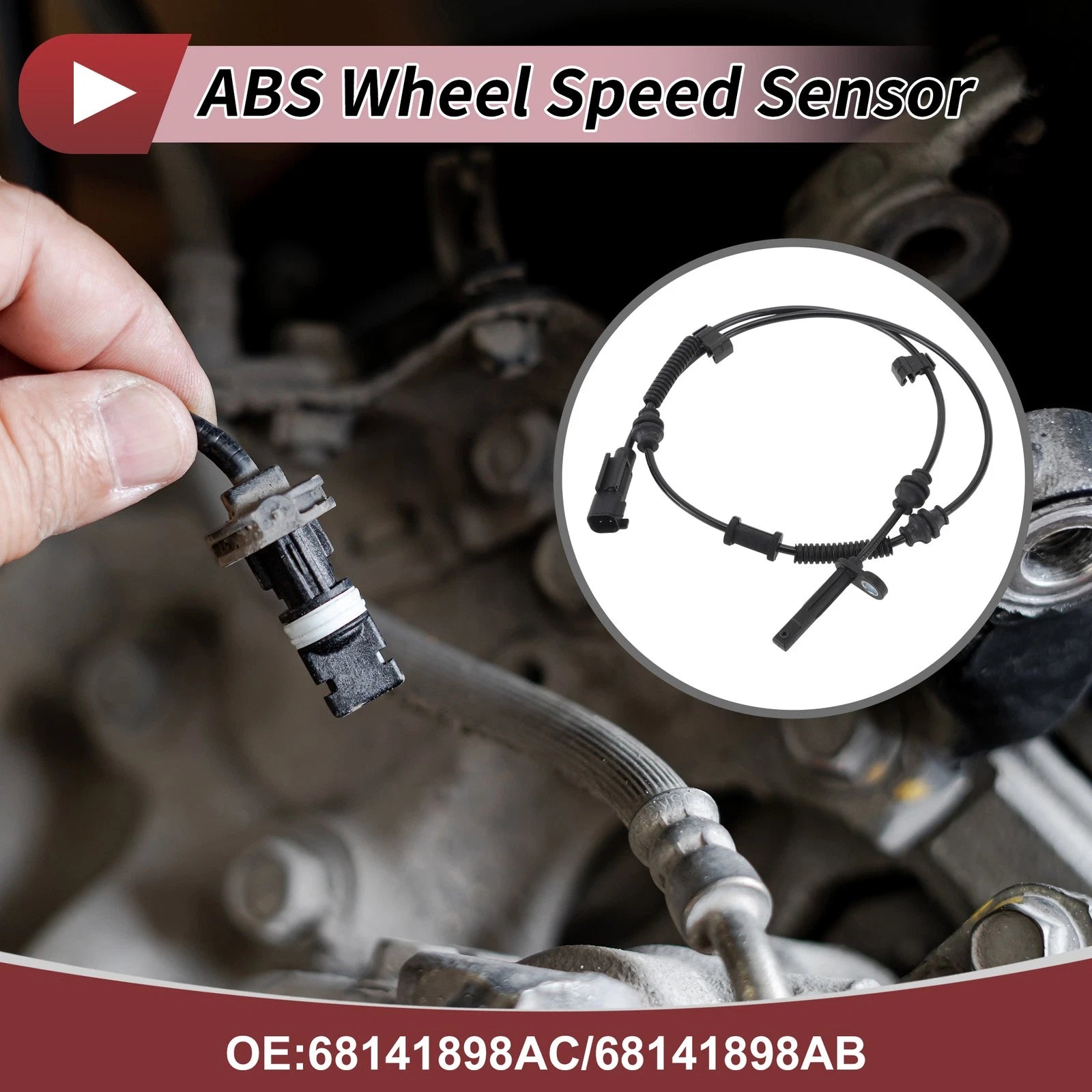 ABS Wheel Speed Sensor No.68141898AC for Jeep Cherokee (2014–2020)