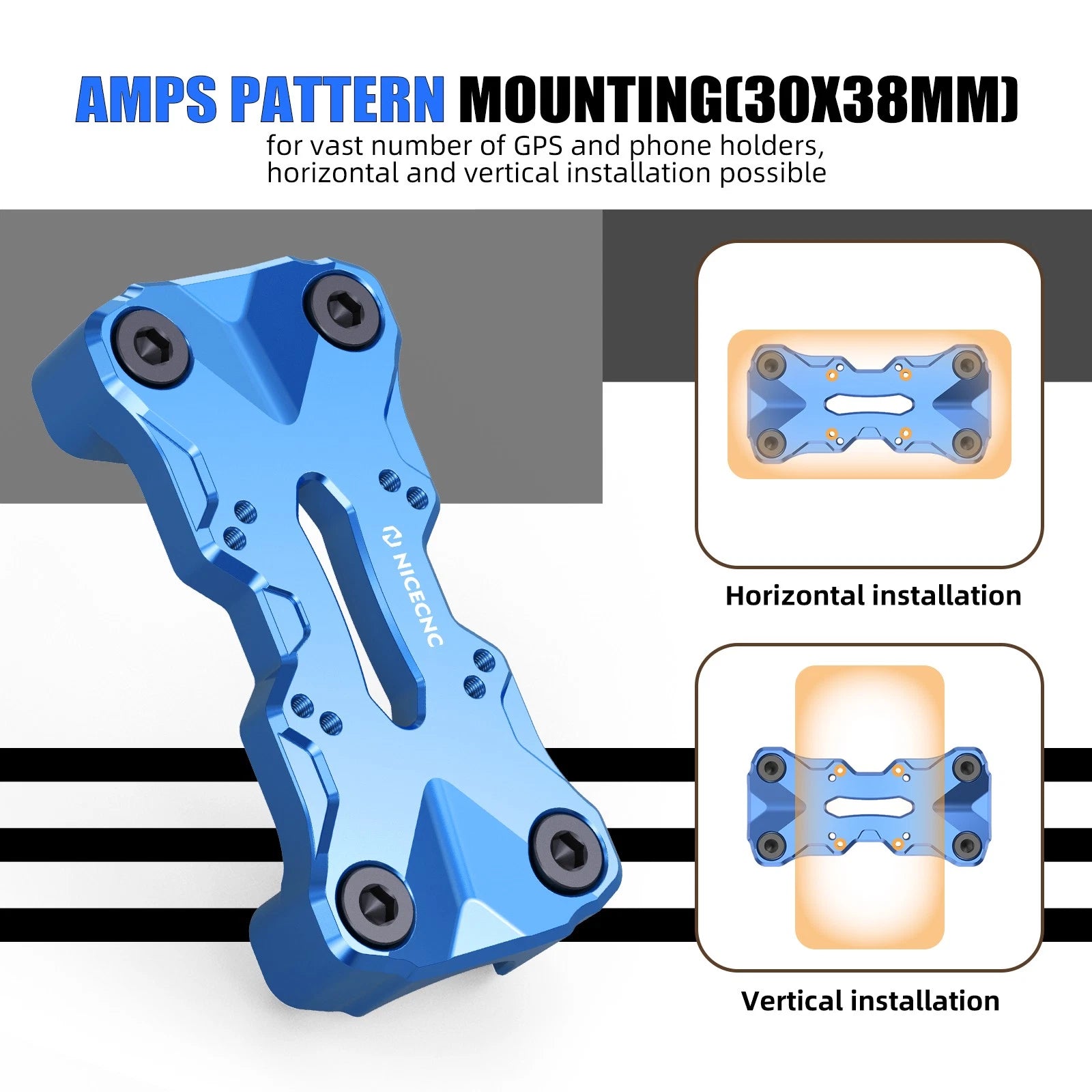 Handlebar Top Clamp Bracket with AMPS Pattern for Yamaha Tenere 700 (2019–2023)