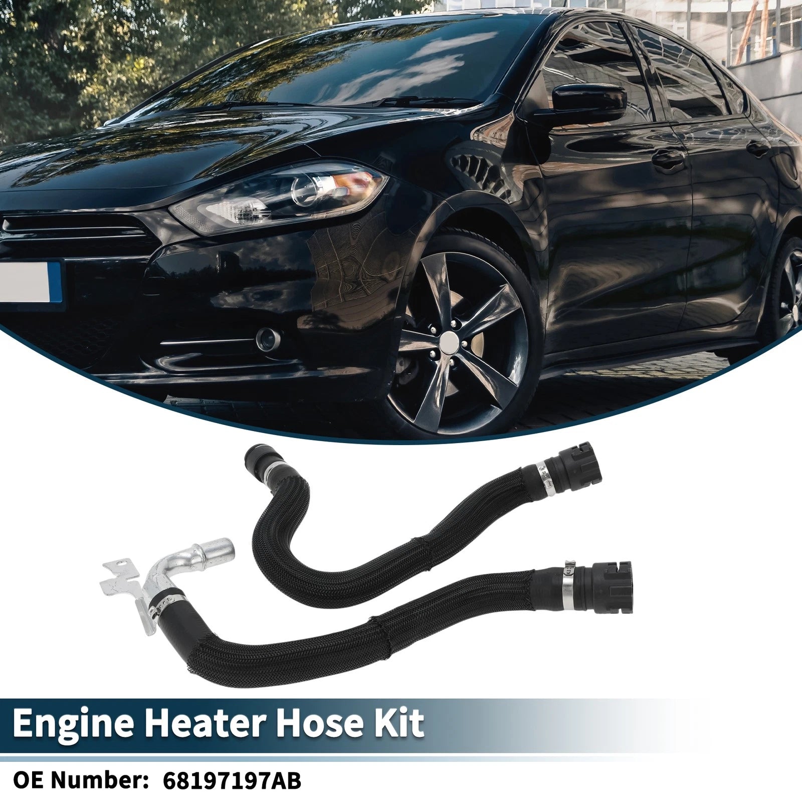 Heater Hose Engine Coolant Radiator Hose Replacement for Dodge Dart (2013–2016)