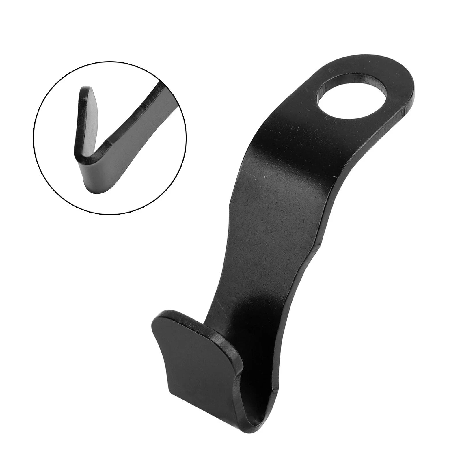 Helmet Hook Bracket for Universal Scooter Motorbike (Stainless Steel, Black)