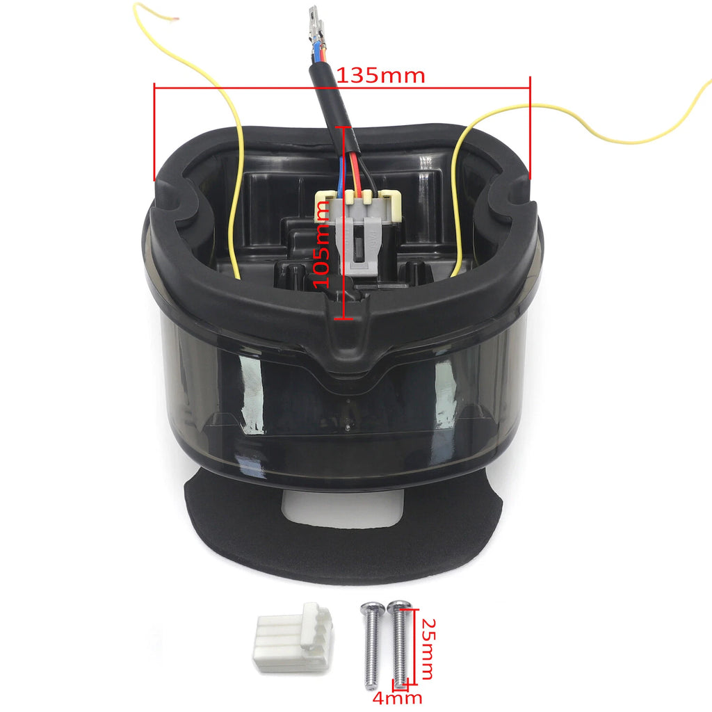Smoked Layback LED Taillight for Harley Softail Electra Dyna (Year Range)