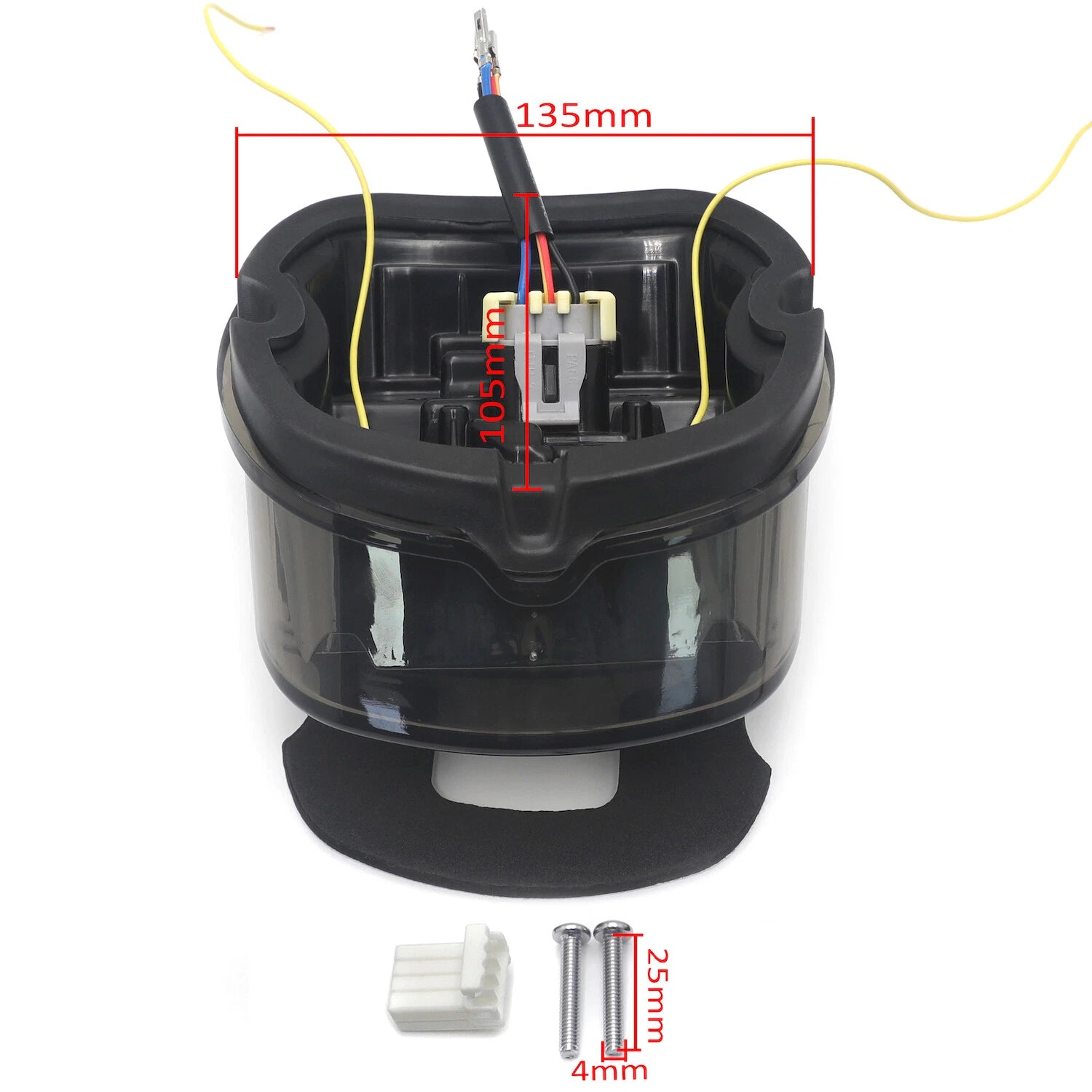 Smoked Layback LED Taillight for Harley Softail Electra Dyna (Year Range)