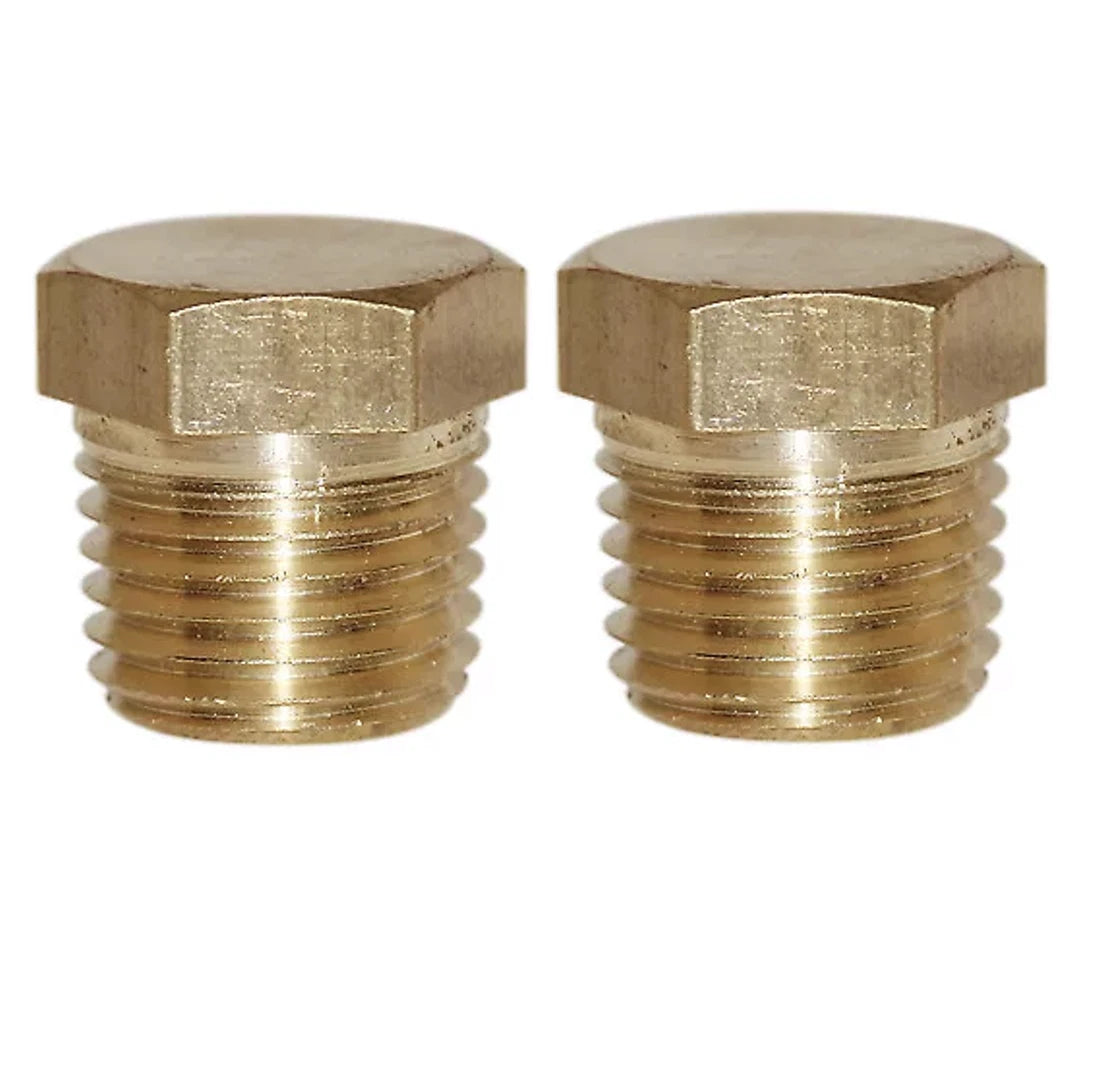 Set of 2 Brass Plug Fittings for Mercury MerCruiser (22-36382, 36382)
