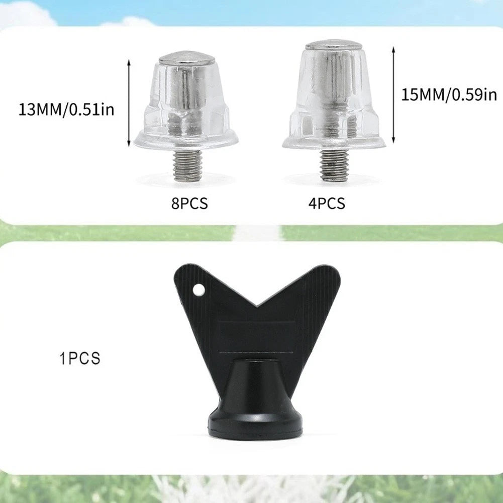12pcs Aluminum Alloy Soccer Boot Studs 5mm Thread for Soccer Boots