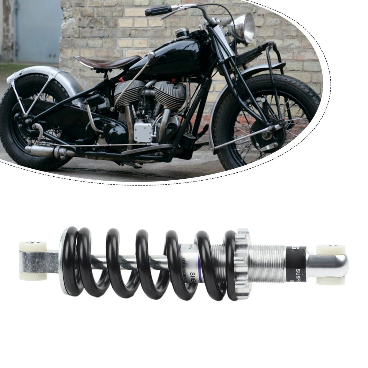 Rear Shock Absorber for Dirt Bike 190mm 1200LB Adjustable Spring