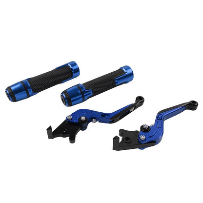 Blue Extendable Brake Clutch Lever Handlebar Grip Set For BMW S1000R S1000RR