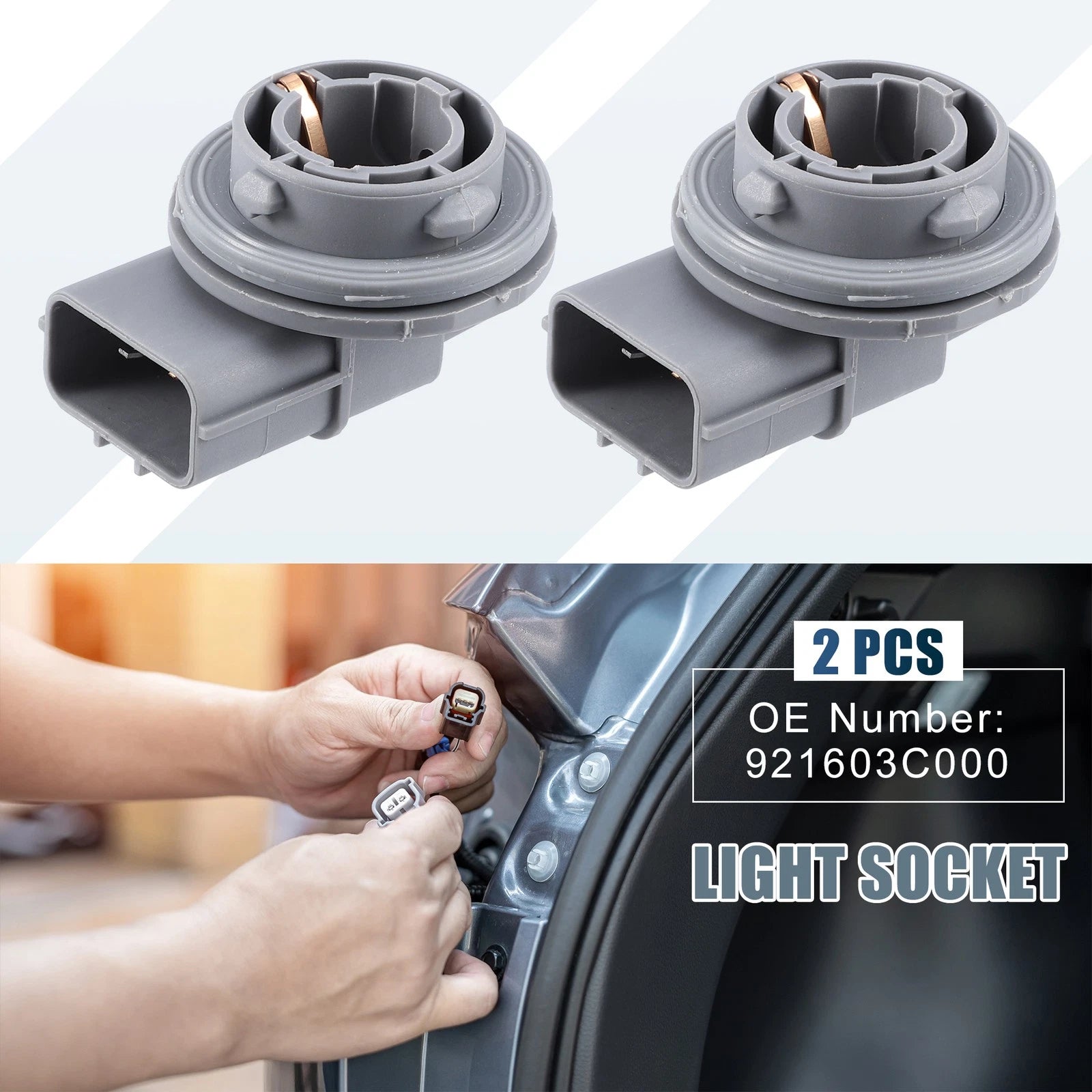 Headlight Bulb Holder Socket Front for Hyundai Accent (2006–2011)