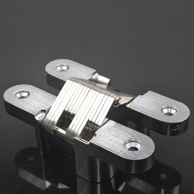 2X Invisible Cross Hinges for Cabinet Cupboard Doors