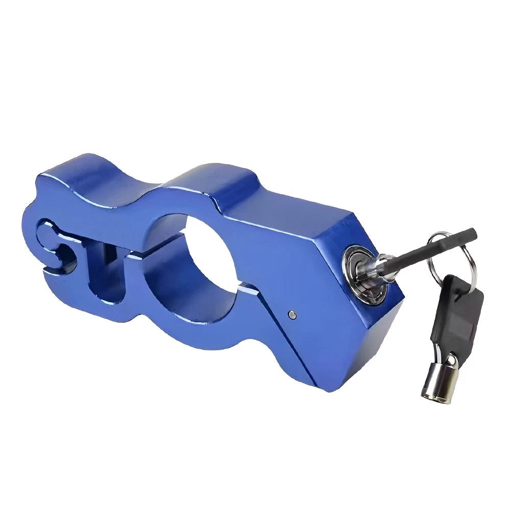Handlebar Lock for Motorcycle Scooter ATV (Anti-Theft, Blue)