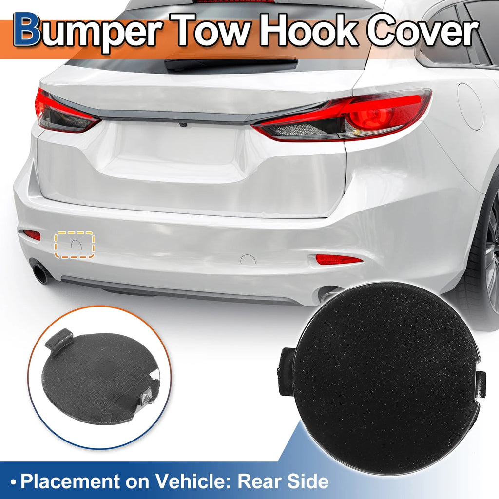 Rear Left Tow Hook Cover Replacement for Mazda 6 Atenza 2018–2021 Black