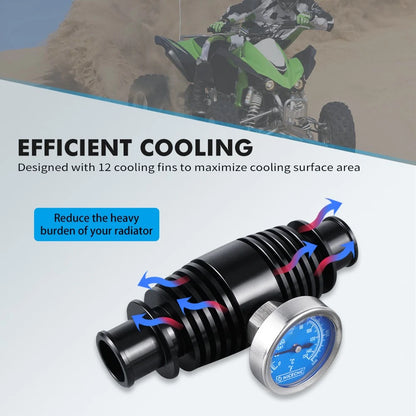 Radiator Inline Temp Gauge Cooler for Suzuki Quadracer 450 LTR450 (2006–2009)