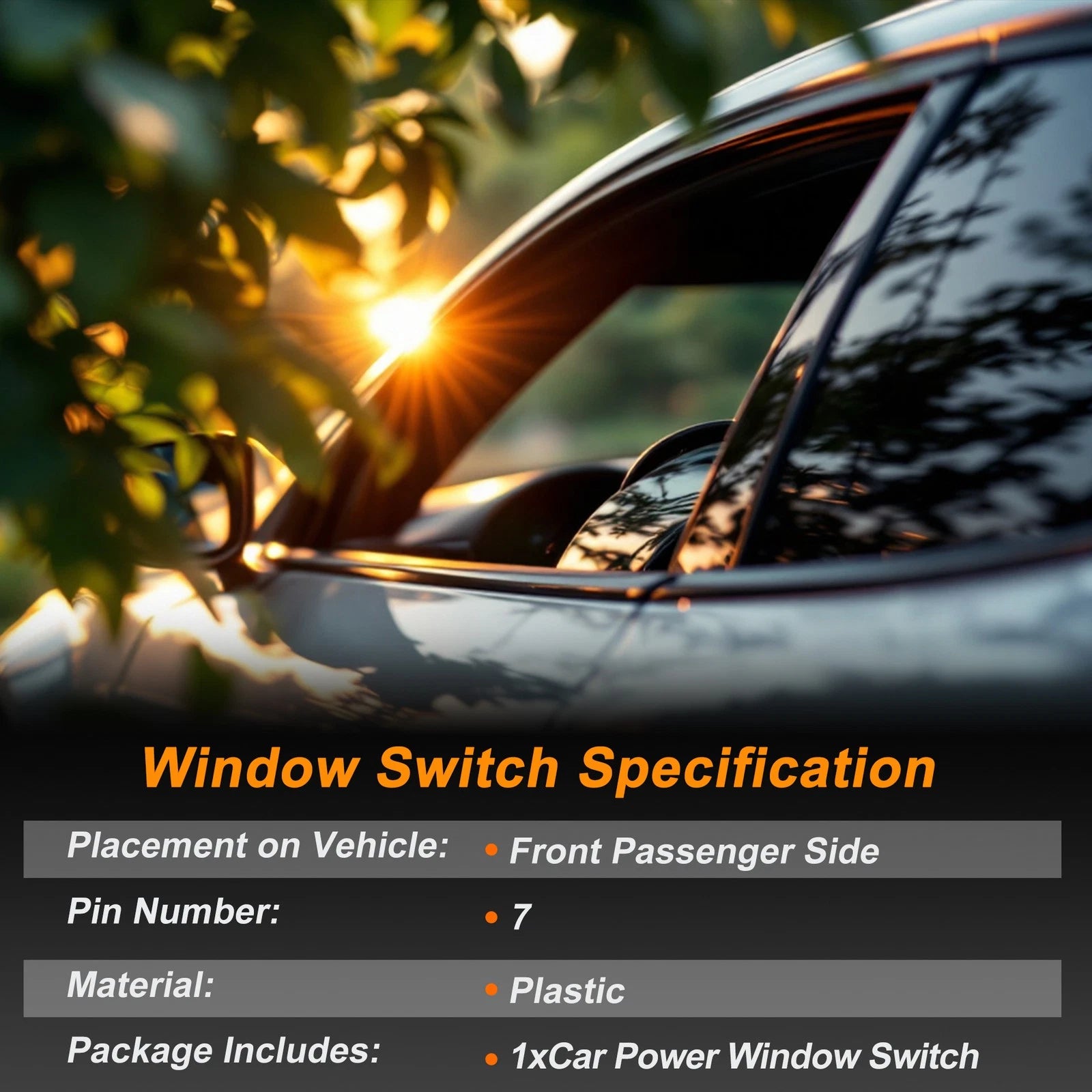 Front Passenger Side Power Window Switch for Kia Rio for Hyundai (2012–2016)