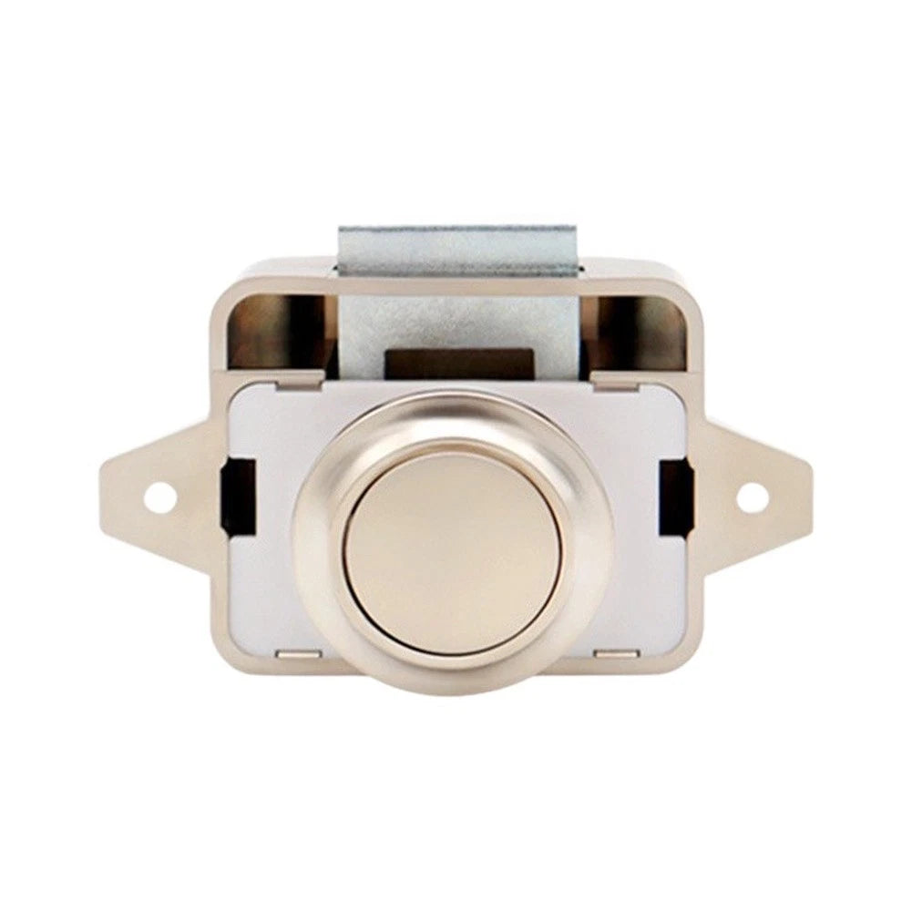Secure Push Button Door Lock for RV Camper Yacht Cabinet Installation