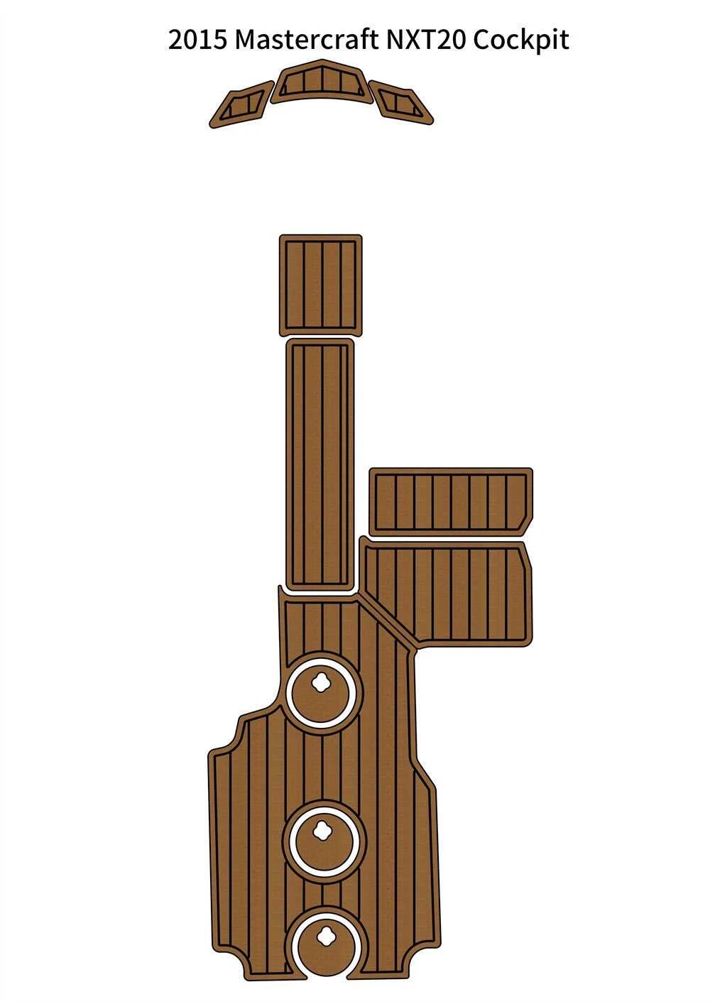 EVA Foam Cockpit Pad for Mastercraft NXT20 (2015) - Faux Teak Decking Mat