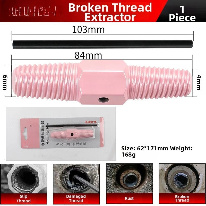 2-in-1 Broken Screw Extractor Tool for 4 and 6 Pipes