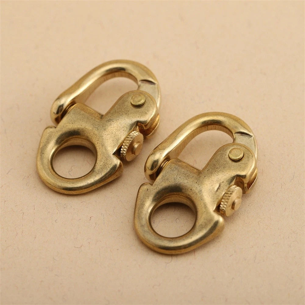 Miniature Brass Shackle with Quick Release Function for Lightweight Use