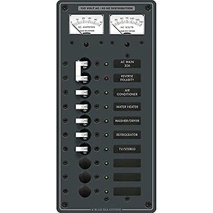AC Main +8 Positions Toggle Circuit Breaker Panel for Blue Sea 8074