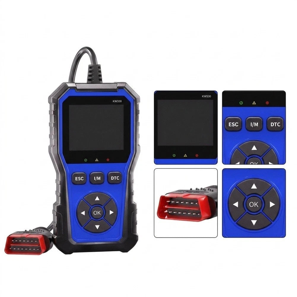 OBD2 Scanner KW330 for Cars (2010–2023) - Reads, Clears Fault Codes, Live Data