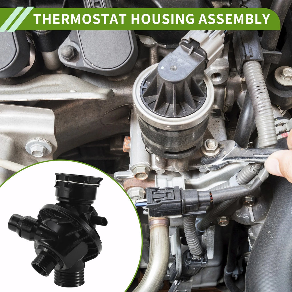 Engine Coolant Thermostat Housing Assembly Replacement for BMW 335i X5 X6 E92 E90 (2007–2016)