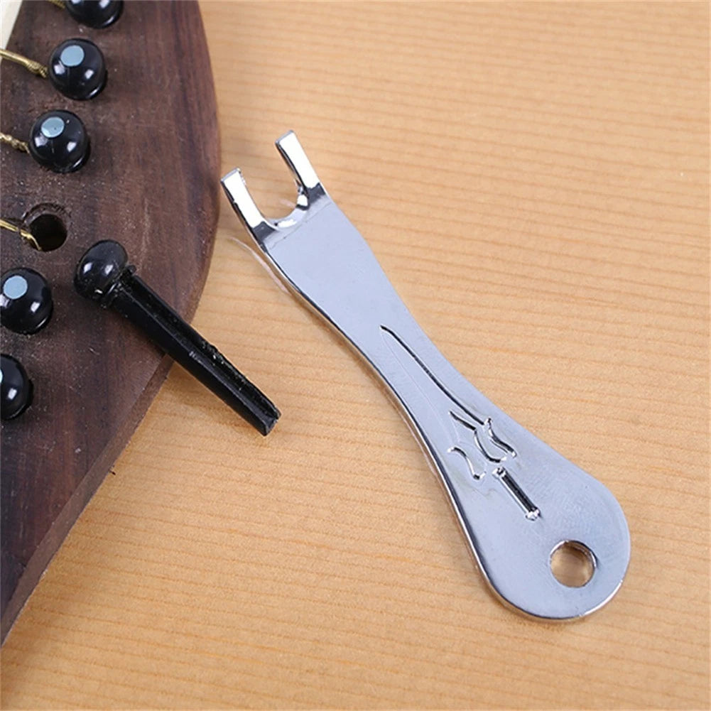 Guitar Bridge Pins Puller Tool for Acoustic Folk Guitar (Metal)