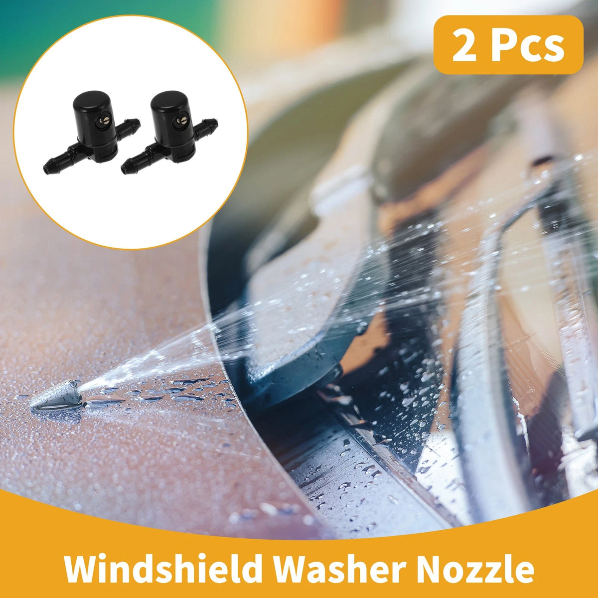 2 Pcs Front Windshield Washer Nozzle for Opel Astra H Mk5 (2004–2014) No. 13118143