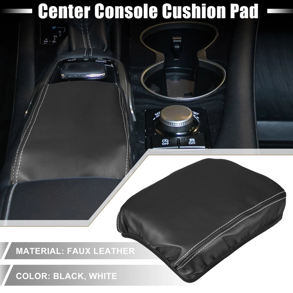 Center Console Armrest Cover for Lexus RX350 (2015–2022) Black White Stitches