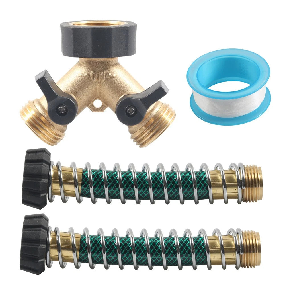 2 Way Hose Splitter Connector for Garden Hose (3/4")