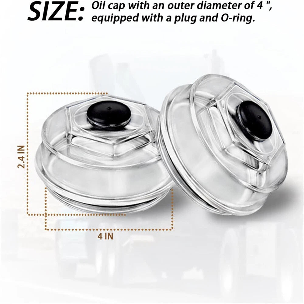 2Pcs Trailer Hub Replacement Oil Cap Kit for Dexter 10K-16K Bearings