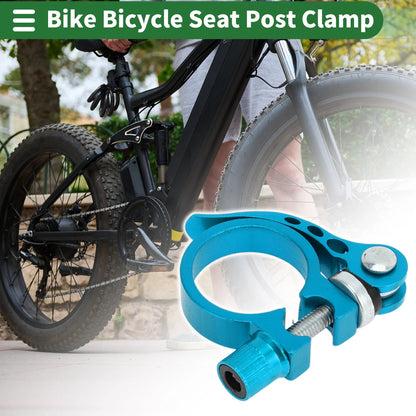Seat Post Clamp for Bike Bicycle 31.8mm Aluminum Alloy for Blue