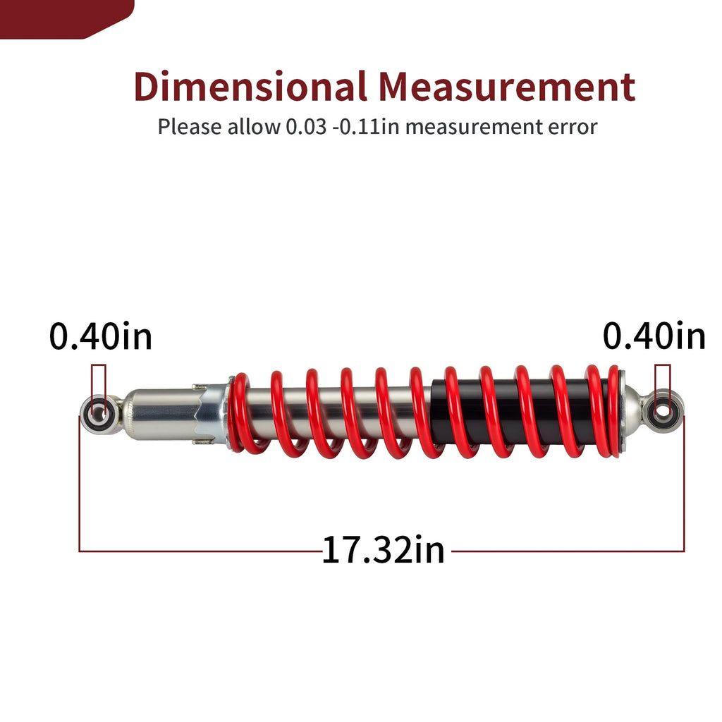 2X Front Shock Absorber for Honda Sportrax 400 TRX400EX (1999–2008) Red