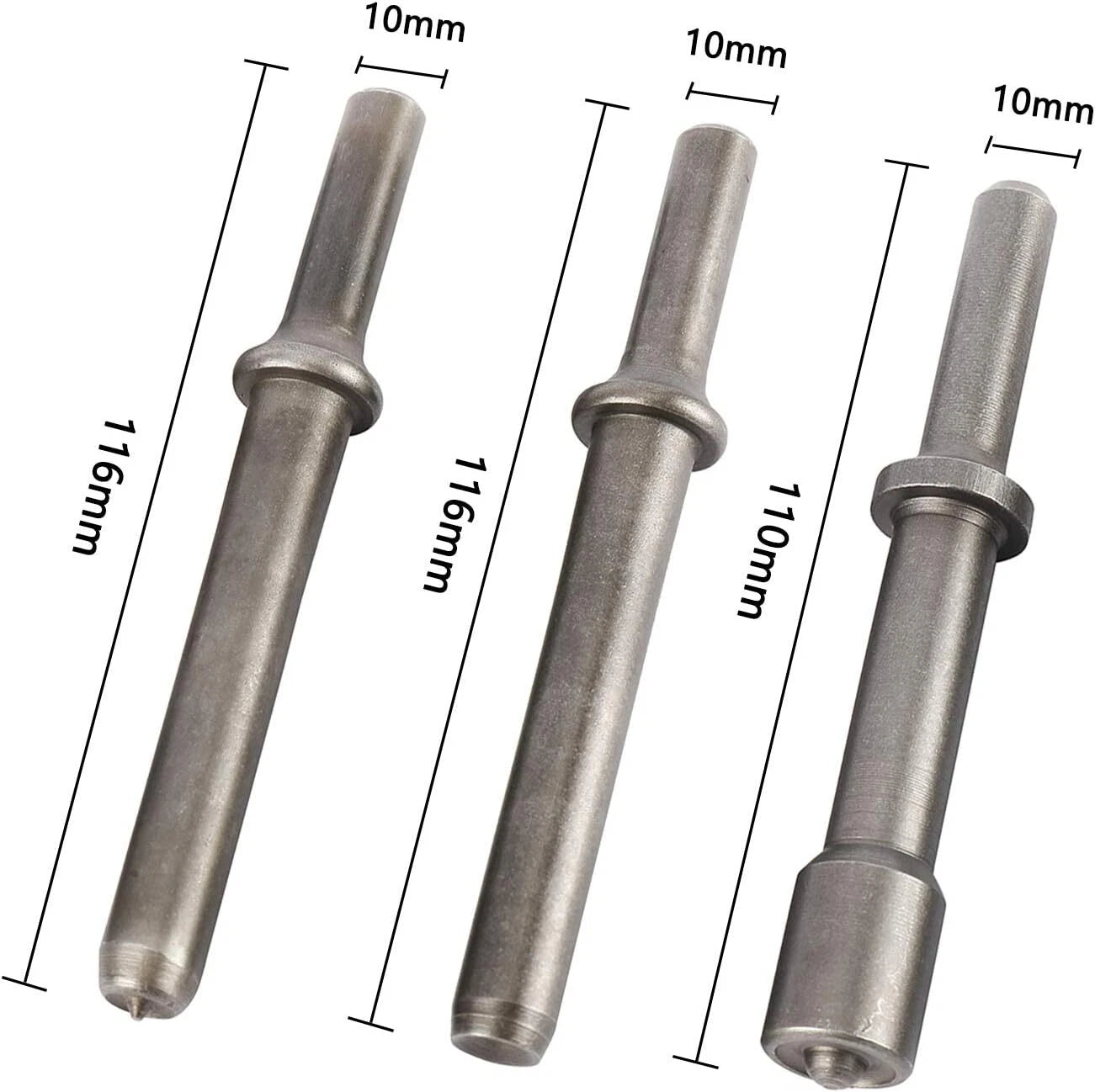 7Pcs Pneumatic Air Rivet Hammer Tool Set with Chisel Bits