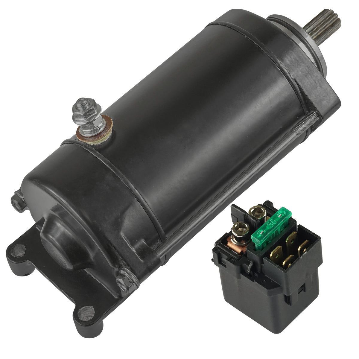 Starter and Relay Solenoid Replacement for Kawasaki Vulcan 1500 VN1500 (1996–2008)
