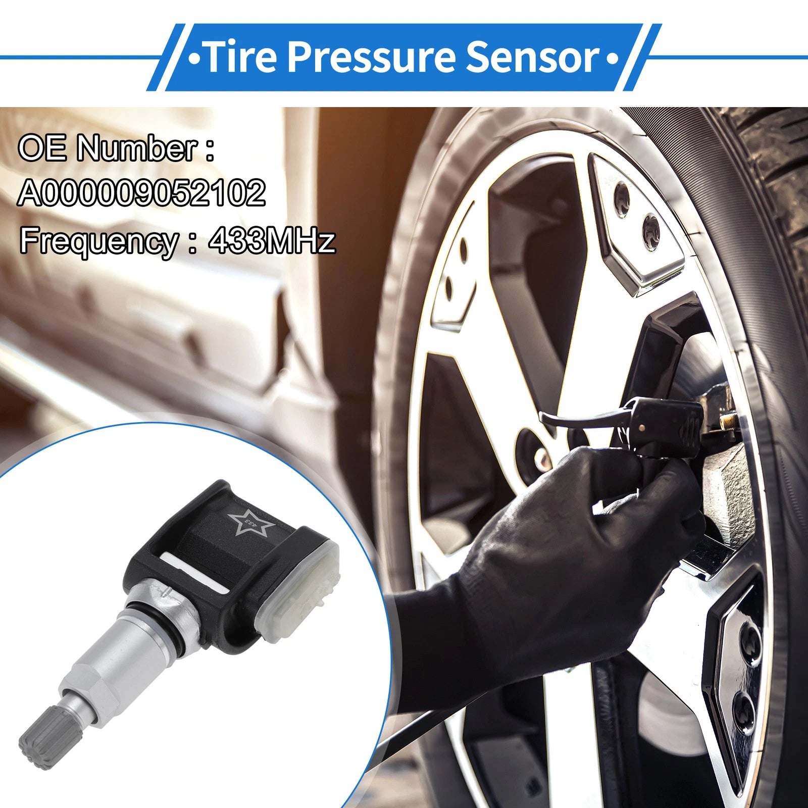 Tire Pressure Sensor 433MHz Replacement for Mercedes-Benz E-Klasse (2013–2016)