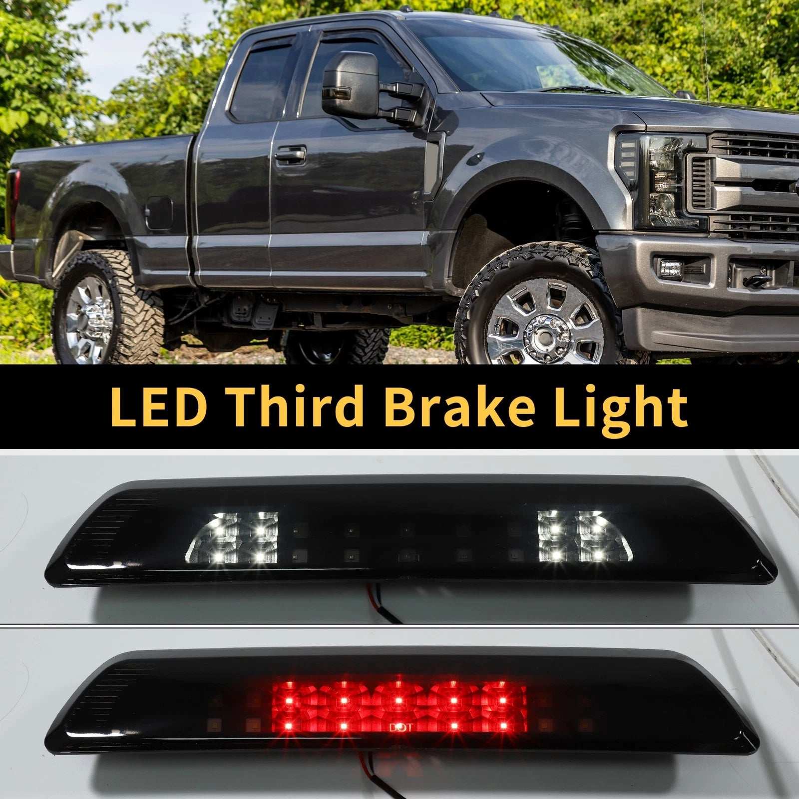LED Third Brake Light Smoked Lens Replacement for Toyota Tundra (2007–2018)