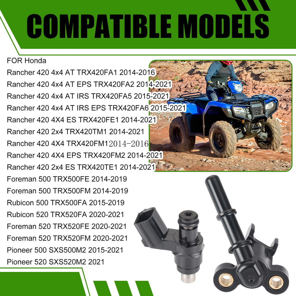 Fuel Injector & Joint Cap for Honda Rancher 420 TRX420 (2014–2021)
