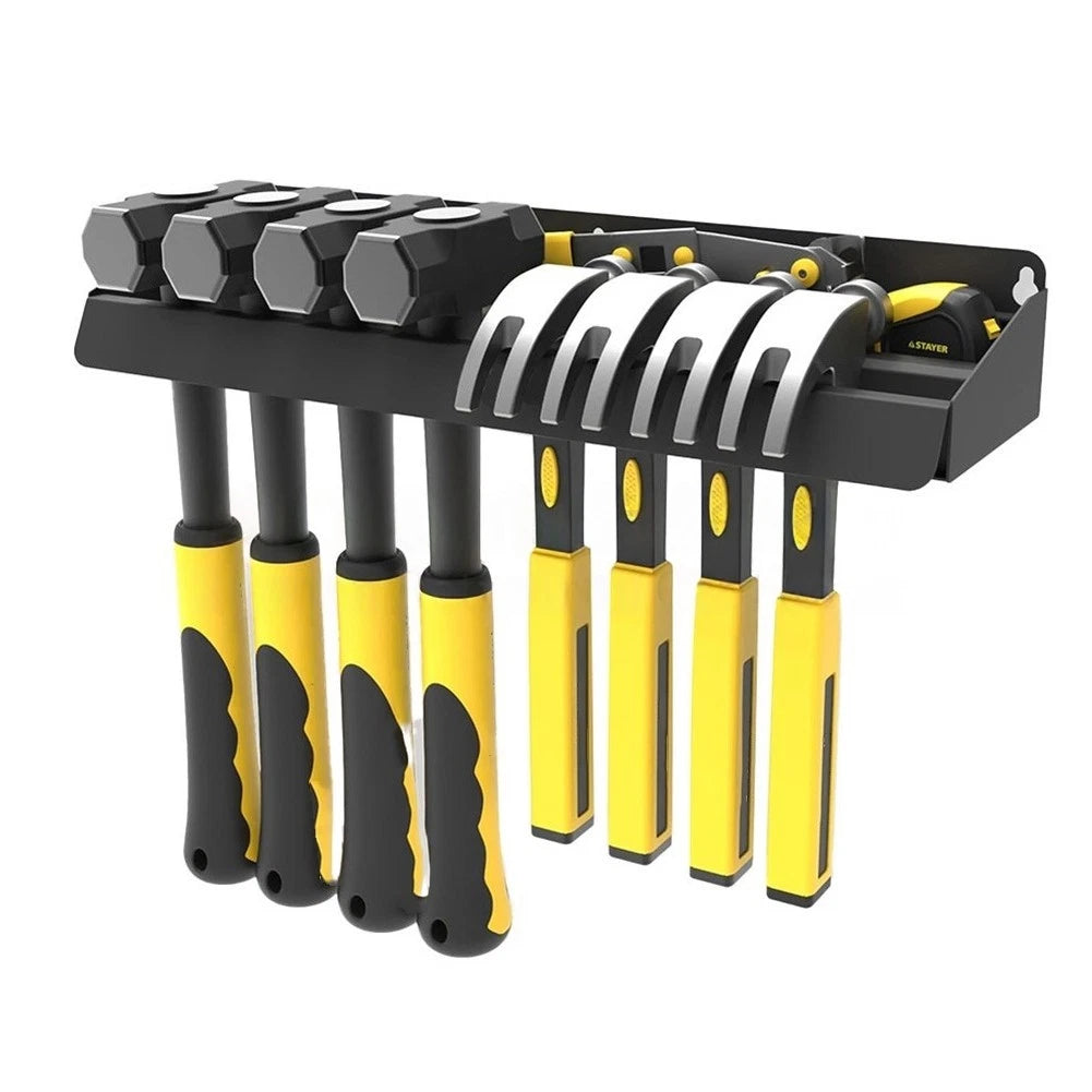 Steel Wall Mounted Hammer Rack Organizer for Garage Shed (No Part Numbers)