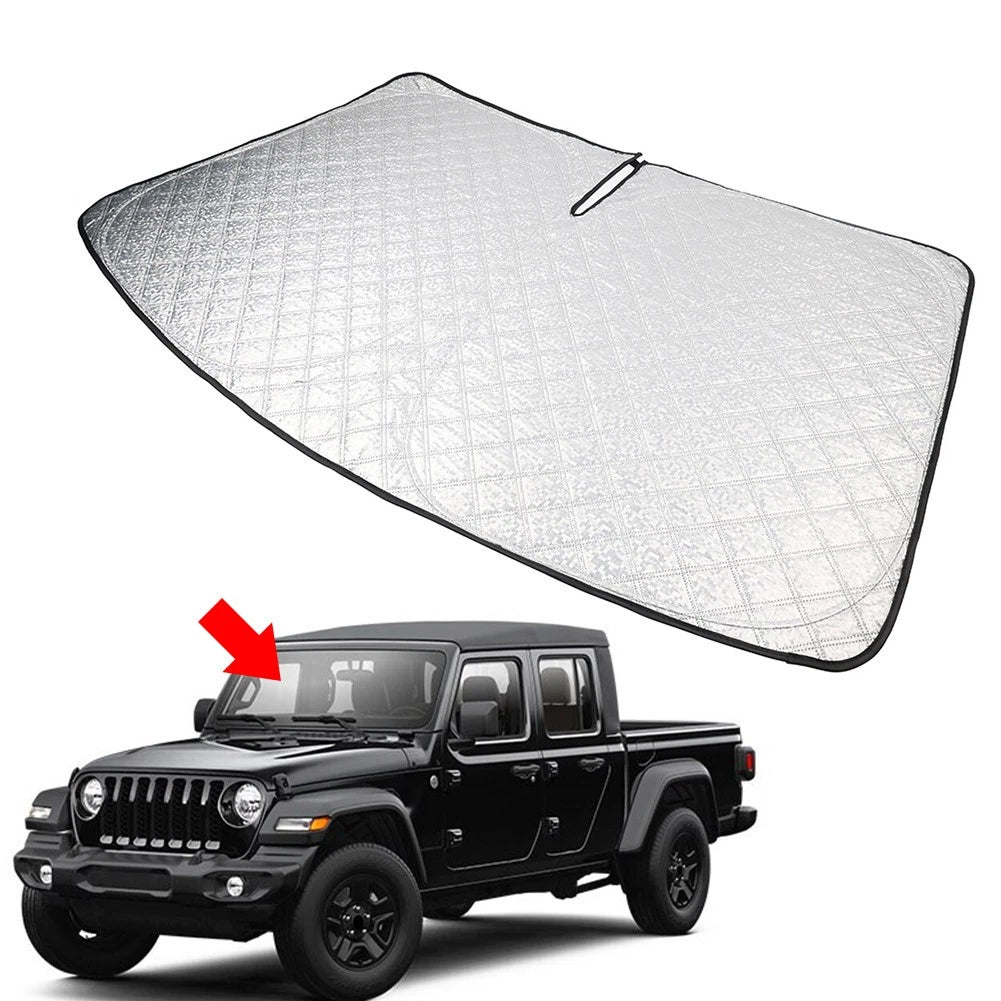 Foldable Windshield Sun Shade for Jeep Wrangler JL (2018–2025), Gladiator (2020–2024)
